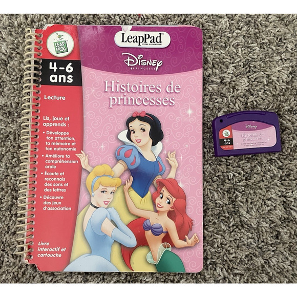 LeapFrog LeapPad Disney PRINCESSES Book & Cartridge Spanish Lecture - Picture 1 of 3